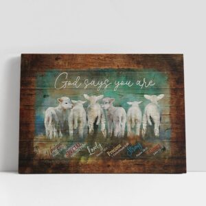 Christian Canvas Wall Art, God Says You…