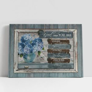 Christian Canvas Wall Art, God Says You…