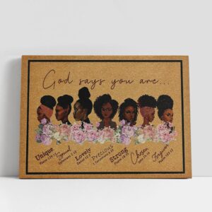 Christian Canvas Wall Art, God Says You…