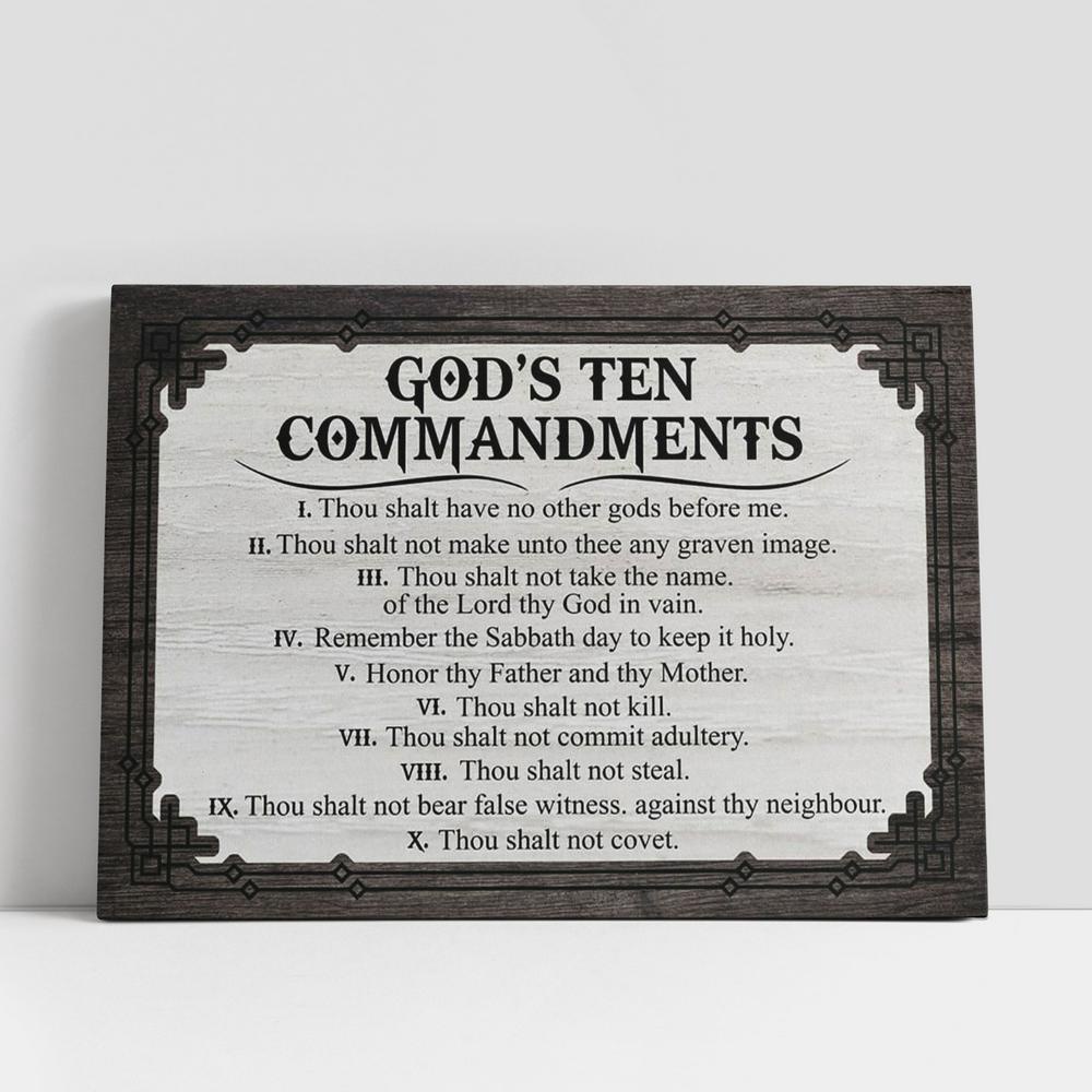 Christian Canvas Wall Art, God’s Ten Commandments Canvas Print, Christian Canvas Art Christian Canvas Wall Art, God’s Ten Commandments Canvas Print, Christian Canvas Art