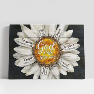 Christian Canvas Wall Art, God says you…