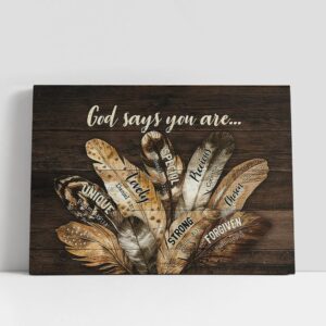 Christian Canvas Wall Art, God says you…
