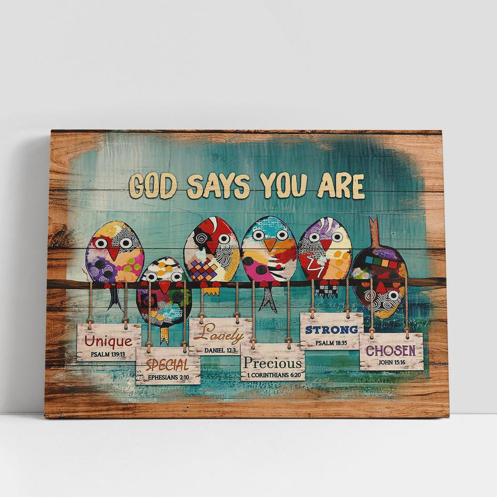 Christian Canvas Wall Art, God says you are The colorful birds Canvas Wall Art, Christian Canvas Art Christian Canvas Wall Art, God says you are The colorful birds Canvas Wall Art, Christian Canvas Art