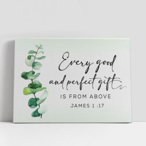 Christian Canvas Wall Art, Greenery Every Good…