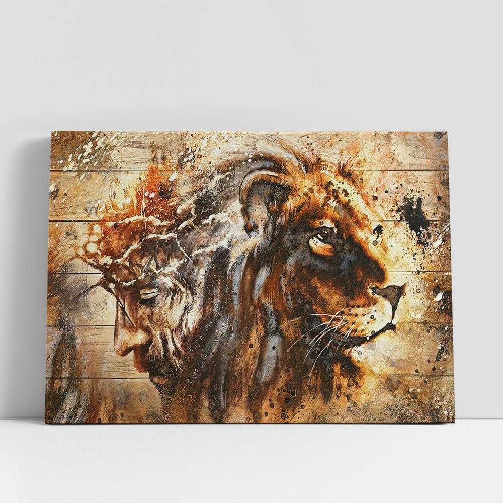 Christian Canvas Wall Art, Half Jesus Half Lion, Lion Of Judah Canvas Prints, Jesus Christ Canvas, Christian Canvas Art Christian Canvas Wall Art, Half Jesus Half Lion, Lion Of Judah Canvas Prints, Jesus Christ Canvas, Christian Canvas Art