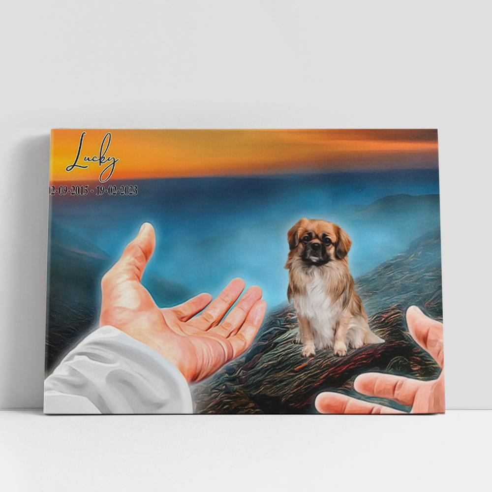 Christian Canvas Wall Art, Hand Of God Custom Dog Wall Art Canvas, Personalized Pet Memorial Canvas Art, Pet Memorial Gifts, Christian Canvas Art Christian Canvas Wall Art, Hand Of God Custom Dog Wall Art Canvas, Personalized Pet Memorial Canvas Art, Pet Memorial Gifts, Christian Canvas Art