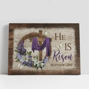 Christian Canvas Wall Art, He Is Risen…