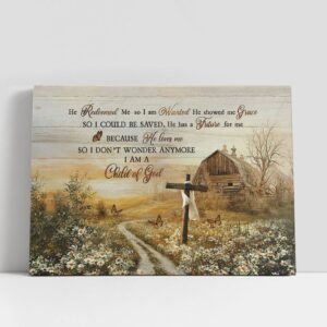 Christian Canvas Wall Art, He Redeemed Me…