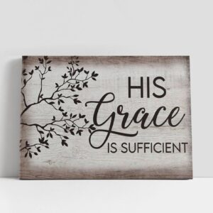 Christian Canvas Wall Art, His Grace Is…