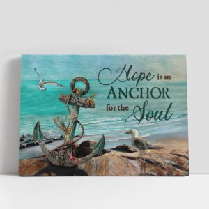 Christian Canvas Wall Art, Hope Is An…