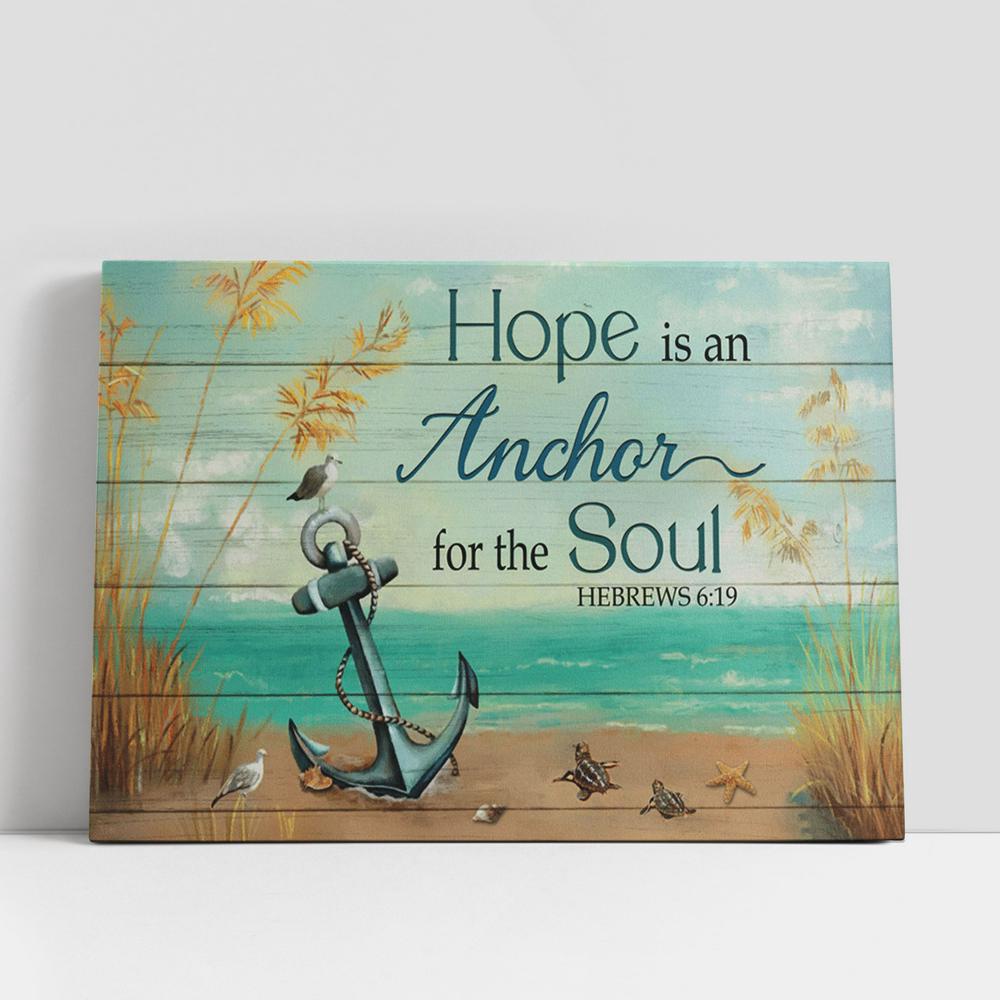 Christian Canvas Wall Art, Hope Is An Anchor For The Soul Canvas, Anchor Blue Ocean Rice Field Large Canvas Art, Christian Canvas Art Christian Canvas Wall Art, Hope Is An Anchor For The Soul Canvas, Anchor Blue Ocean Rice Field Large Canvas Art, Christian Canvas Art