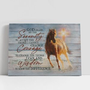 Christian Canvas Wall Art Horse Cross Light God Grant Me The Serenity Wall Art Canvas Gifts For Horse Lovers Christian Canvas Art 1 wzqjuo.jpg