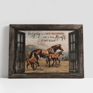 Christian Canvas Wall Art, Horse Running In…