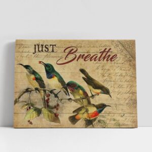 Christian Canvas Wall Art, Hummingbird Cranberry Tree…