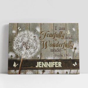 Christian Canvas Wall Art, I Am Fearfully…