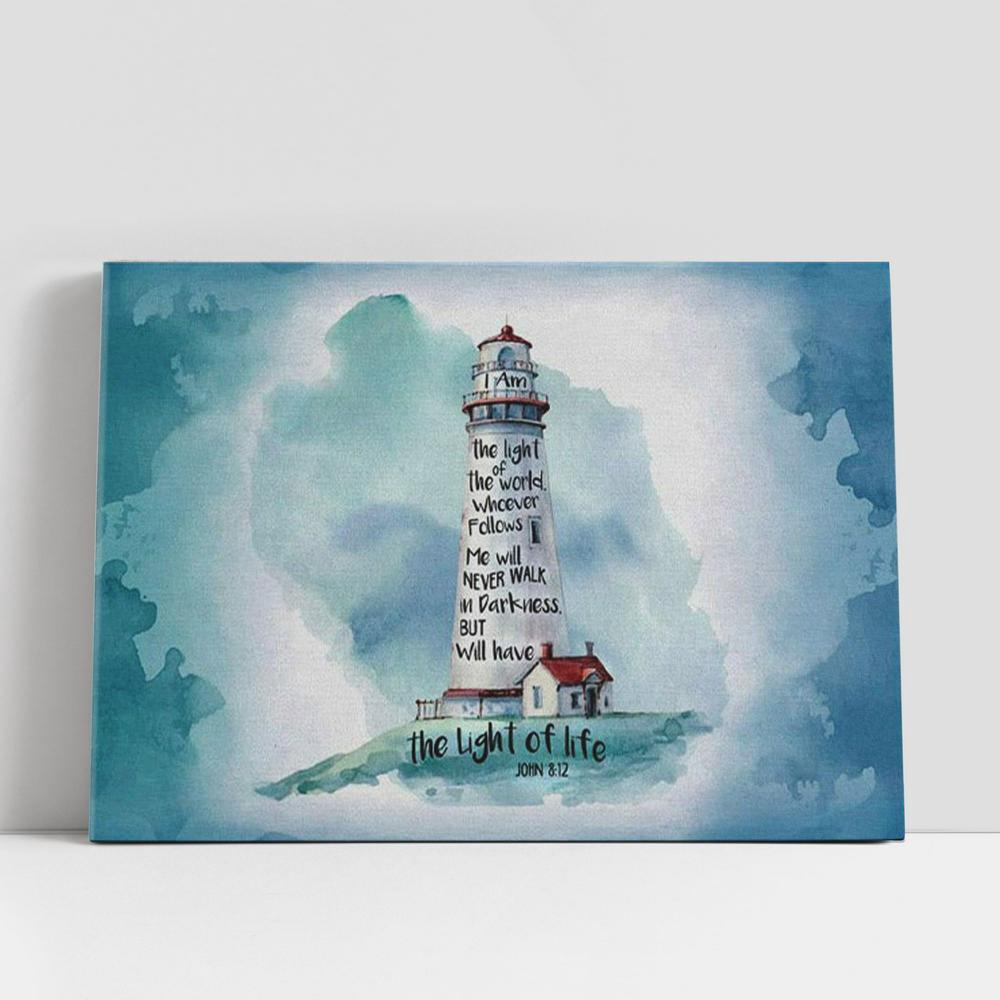 Christian Canvas Wall Art, I Am The Light Of The World John 812 Bible Verse Canvas Wall Art, Christian Canvas Art Christian Canvas Wall Art, I Am The Light Of The World John 812 Bible Verse Canvas Wall Art, Christian Canvas Art