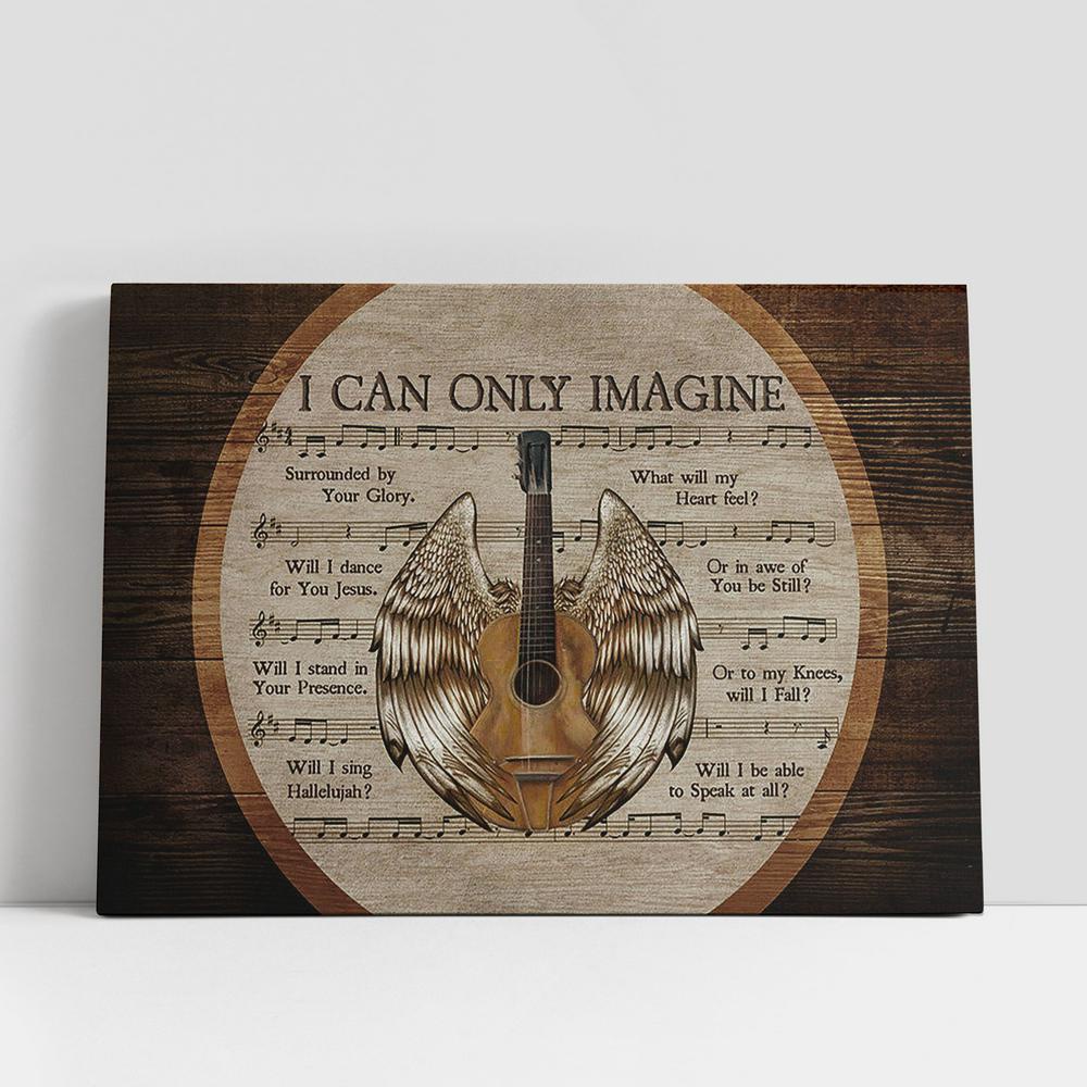 Christian Canvas Wall Art, I Can Only Imagine Acoustic Guitar, Angel Wings Wall Art Canvas, Christian Canvas Art Christian Canvas Wall Art, I Can Only Imagine Acoustic Guitar, Angel Wings Wall Art Canvas, Christian Canvas Art