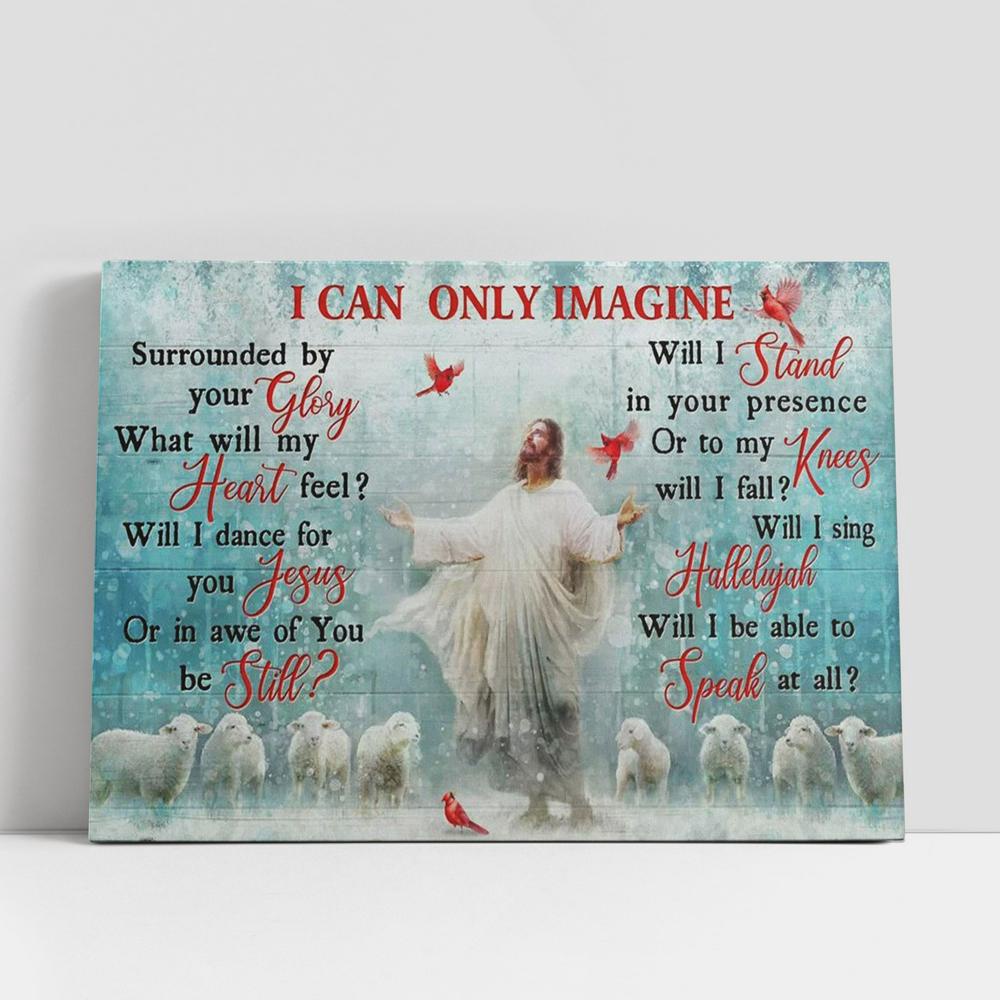 Christian Canvas Wall Art, I Can Only Imagine Canvas, Jesus Cardina And The Lambs Large Canvas Art Home Decor, Christian Canvas Art Christian Canvas Wall Art, I Can Only Imagine Canvas, Jesus Cardina And The Lambs Large Canvas Art Home Decor, Christian Canvas Art