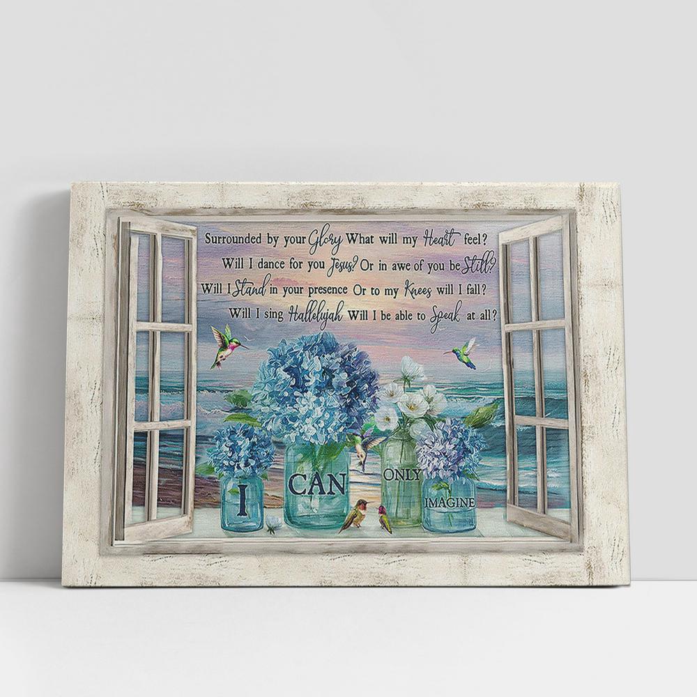 Christian Canvas Wall Art, I Can Only Imagine Hydrangea Blue Flower Amazing Sunset Large Canvas Art, Christian Canvas Art Christian Canvas Wall Art, I Can Only Imagine Hydrangea Blue Flower Amazing Sunset Large Canvas Art, Christian Canvas Art