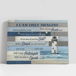 Christian Canvas Wall Art I Can Only Imagine Lighthouse Blue Ocean White Butterfly Large Canvas Art Christian Canvas Art 1 fije7f.jpg