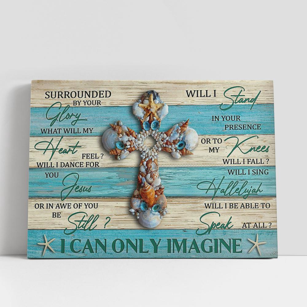Christian Canvas Wall Art, I Can Only Imagine Pearl Cross Canvas Wall Art, Christian Canvas Art Christian Canvas Wall Art, I Can Only Imagine Pearl Cross Canvas Wall Art, Christian Canvas Art