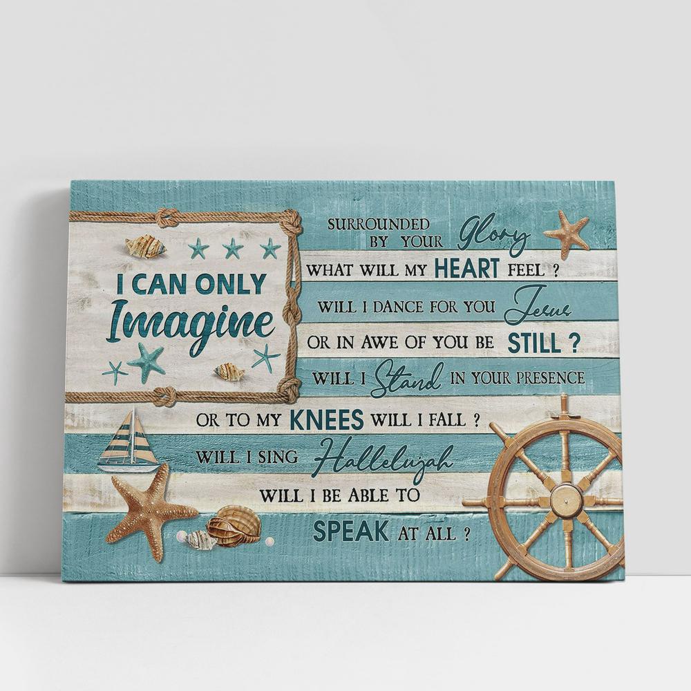 Christian Canvas Wall Art, I Can Only Imagine The Seashells Ocean Theme Canvas Prints, Christian Canvas Art Christian Canvas Wall Art, I Can Only Imagine The Seashells Ocean Theme Canvas Prints, Christian Canvas Art