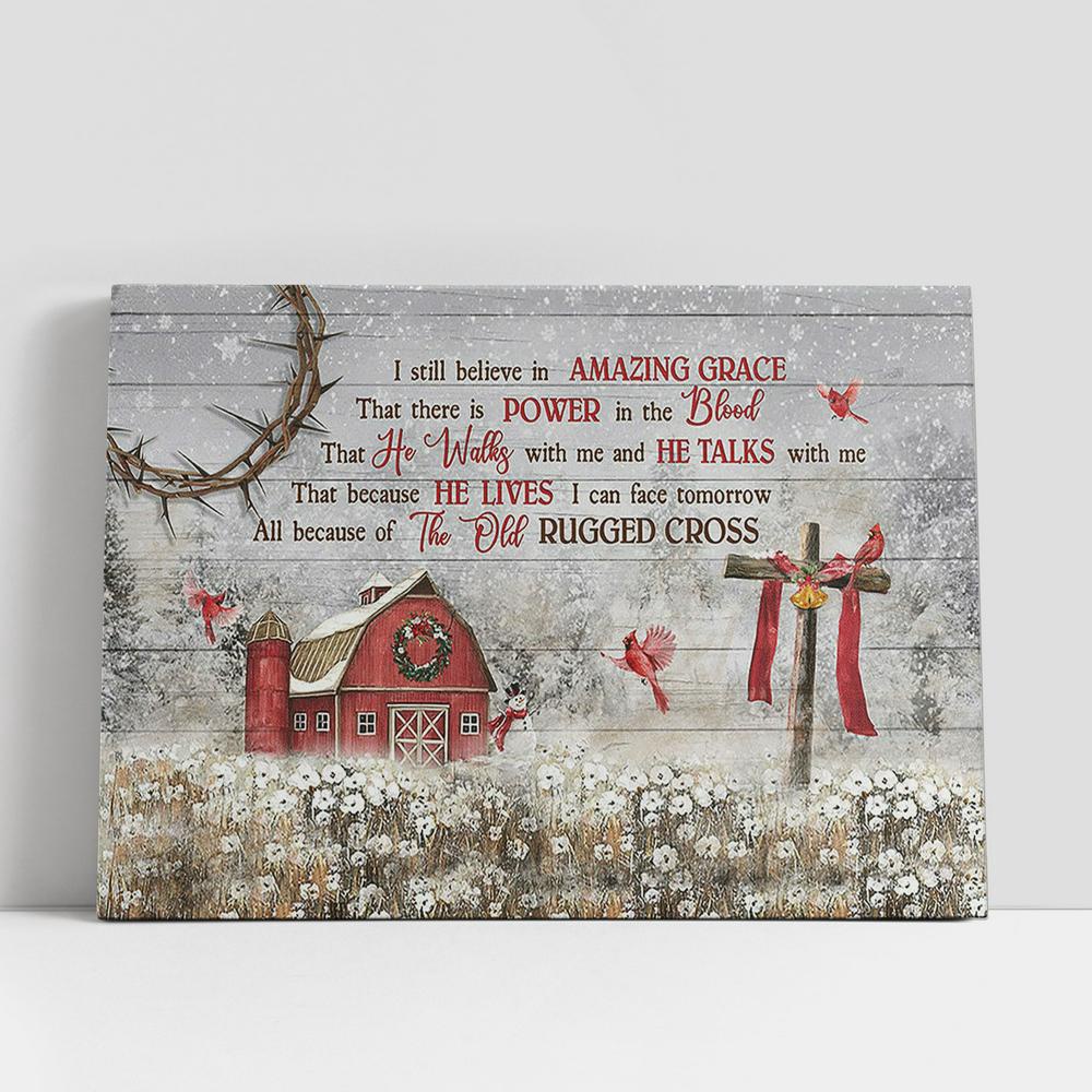 Christian Canvas Wall Art, I Still Believe In Amazing Grace Flower Field Cardinal Wooden Cross Large Canvas Art, Christian Canvas Art Christian Canvas Wall Art, I Still Believe In Amazing Grace Flower Field Cardinal Wooden Cross Large Canvas Art, Christian Canvas Art