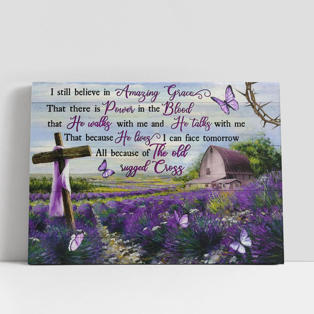 Christian Canvas Wall Art, I Still Believe In Amazing Grace Purple Flower Cross Butterfly Large Canvas Art Home Decor, Christian Canvas Art Christian Canvas Wall Art, I Still Believe In Amazing Grace Purple Flower Cross Butterfly Large Canvas Art Home Decor, Christian Canvas Art