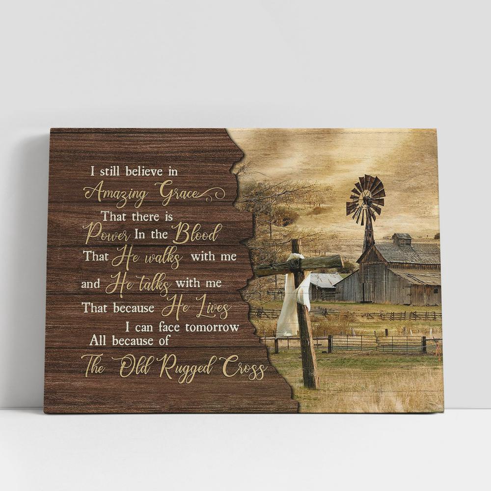 Christian Canvas Wall Art, I Still Believe In Grace Tranquil Farm Wooden Cross Canvas Prints, Christian Canvas Art Christian Canvas Wall Art, I Still Believe In Grace Tranquil Farm Wooden Cross Canvas Prints, Christian Canvas Art