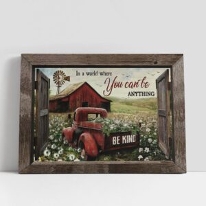 Christian Canvas Wall Art, In A World…