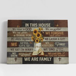 Christian Canvas Wall Art, In This House…