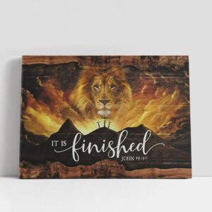 Christian Canvas Wall Art, It Is Finished…