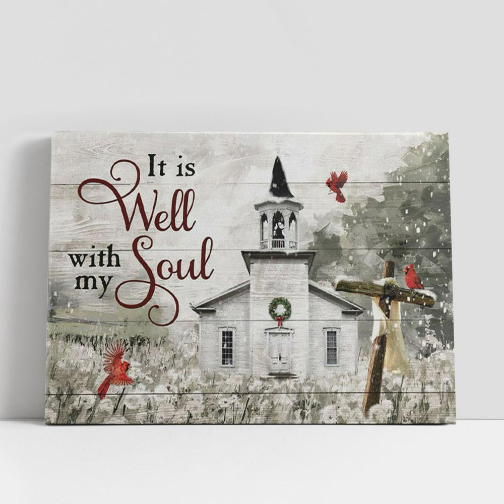 Christian Canvas Wall Art, It Is Well With My Soul Country Church Canvas Wall Art, Christian Canvas Art Christian Canvas Wall Art, It Is Well With My Soul Country Church Canvas Wall Art, Christian Canvas Art