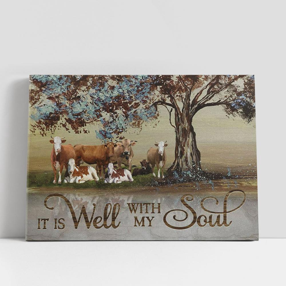 Christian Canvas Wall Art, It Is Well With My Soul Farmhouse Style Canvas Wall Art, Christian Canvas Art Christian Canvas Wall Art, It Is Well With My Soul Farmhouse Style Canvas Wall Art, Christian Canvas Art