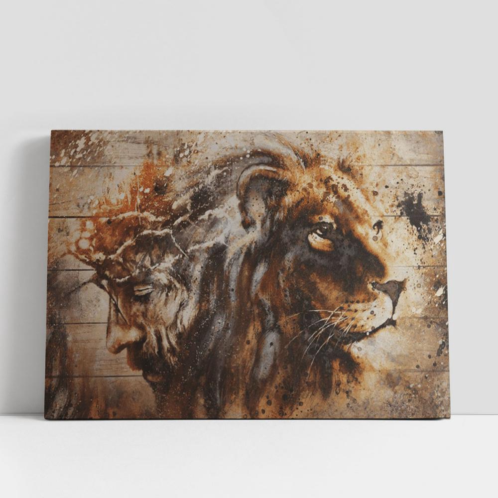 Christian Canvas Wall Art, Jesus And Lion Large Canvas, Christian Canvas Art Christian Canvas Wall Art, Jesus And Lion Large Canvas, Christian Canvas Art