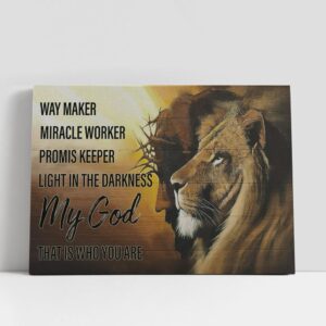 Christian Canvas Wall Art, Jesus And Lion…