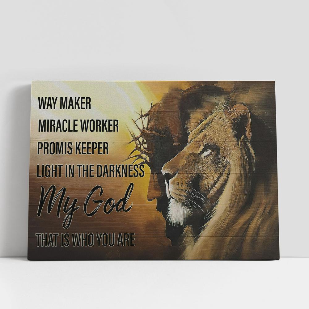 Christian Canvas Wall Art, Jesus And Lion Picture, My God That Is Who You Are Canvas Wall Art, Christian Canvas Art Christian Canvas Wall Art, Jesus And Lion Picture, My God That Is Who You Are Canvas Wall Art, Christian Canvas Art