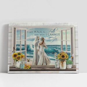 Christian Canvas Wall Art, Jesus And Woman…