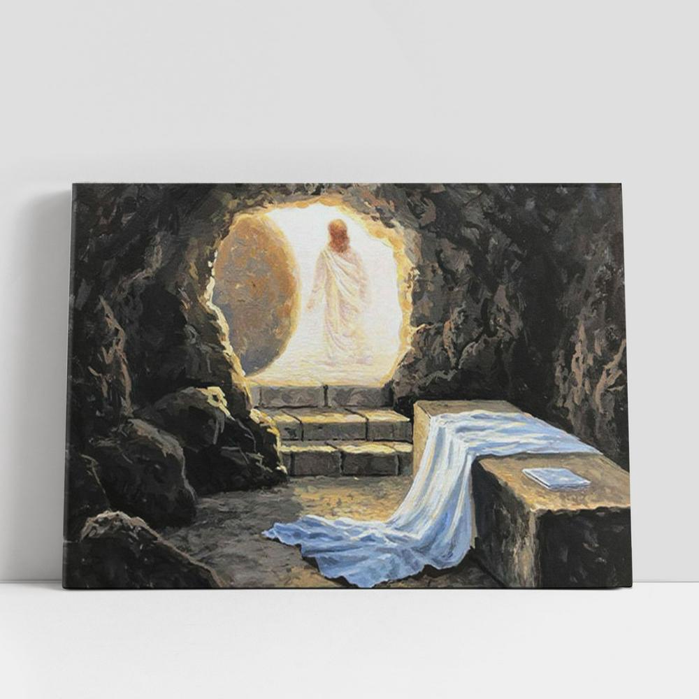 Christian Canvas Wall Art, Jesus At The Tomb Canvas Art Decor, Easter Wall Art, Christian Canvas Art Christian Canvas Wall Art, Jesus At The Tomb Canvas Art Decor, Easter Wall Art, Christian Canvas Art