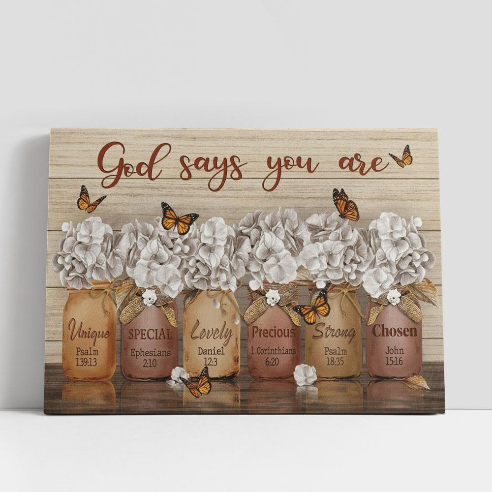 Christian Canvas Wall Art, Jesus Beautiful Flower, God Says You Are Canvas Poster, Christian Canvas Art Christian Canvas Wall Art, Jesus Beautiful Flower, God Says You Are Canvas Poster, Christian Canvas Art