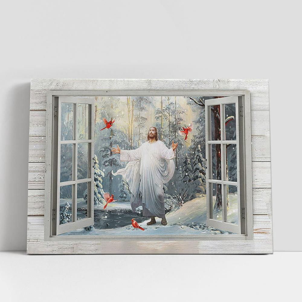 Christian Canvas Wall Art, Jesus Cardinal Walking With Jesus Canvas Art Decor, Christian Canvas Art Christian Canvas Wall Art, Jesus Cardinal Walking With Jesus Canvas Art Decor, Christian Canvas Art