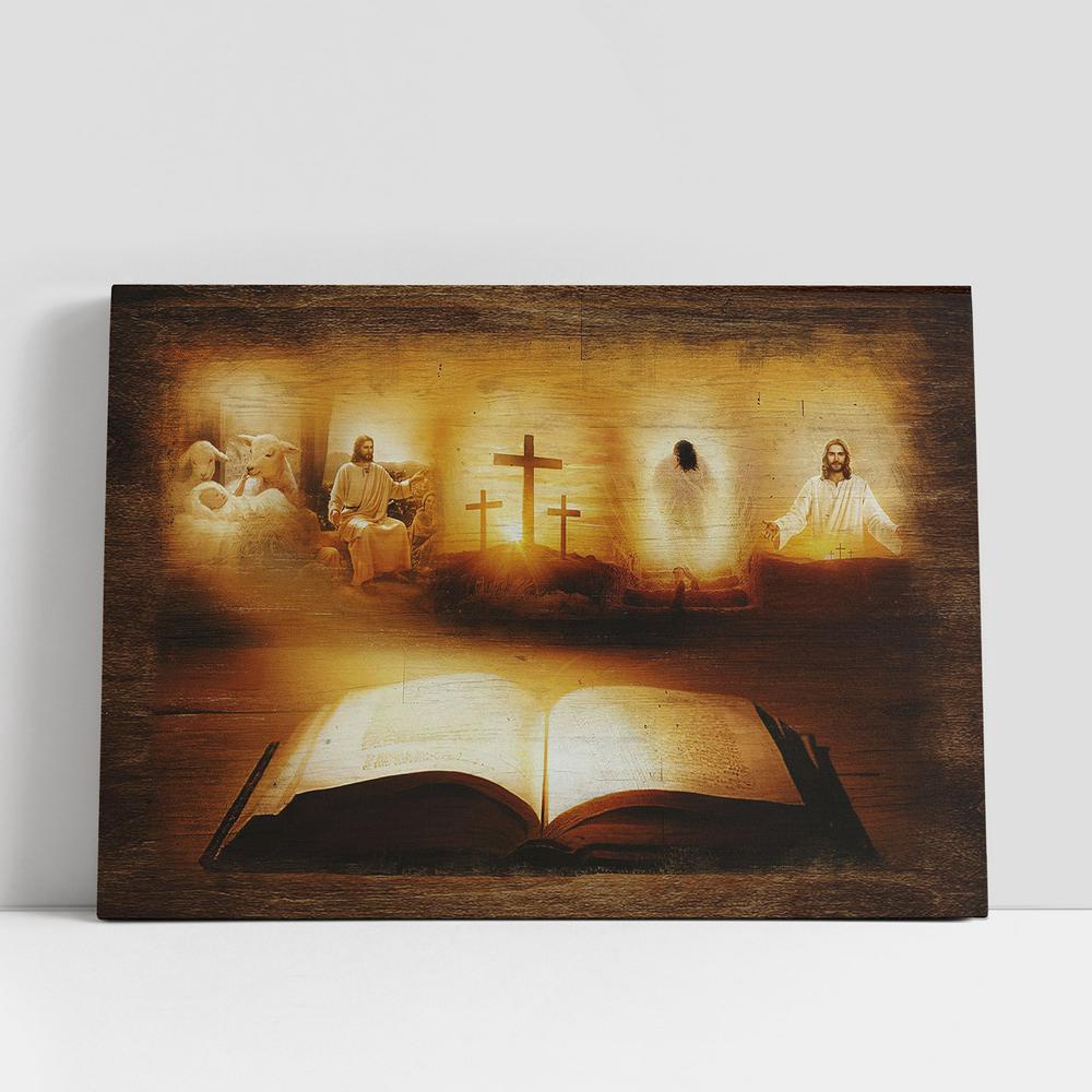 Christian Canvas Wall Art, Jesus Christ Cross The Lamb Of God Light From Heaven Canvas Wall Art, Christian Canvas Art Christian Canvas Wall Art, Jesus Christ Cross The Lamb Of God Light From Heaven Canvas Wall Art, Christian Canvas Art