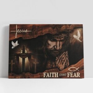 Christian Canvas Wall Art, Jesus Christ Praying…