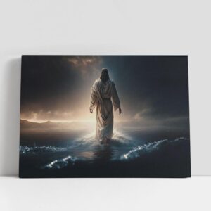 Christian Canvas Wall Art, Jesus Christ Walk…