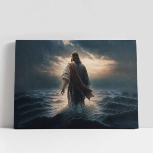 Christian Canvas Wall Art, Jesus Christ Walking…