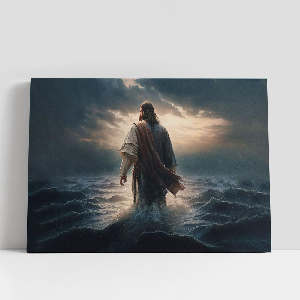 Christian Canvas Wall Art, Jesus Christ Walking On Water Canvas Art, Jesus Christ Picture, Christian Gifts Home Decor, Christian Canvas Art Christian Canvas Wall Art, Jesus Christ Walking On Water Canvas Art, Jesus Christ Picture, Christian Gifts Home Decor, Christian Canvas Art