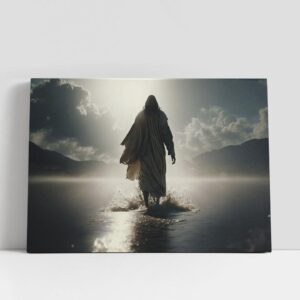 Christian Canvas Wall Art, Jesus Christ Walking…