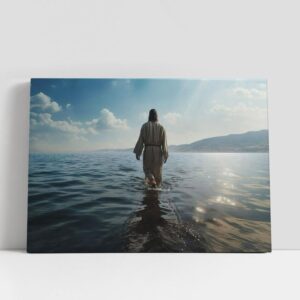 Christian Canvas Wall Art, Jesus Christ Walking…