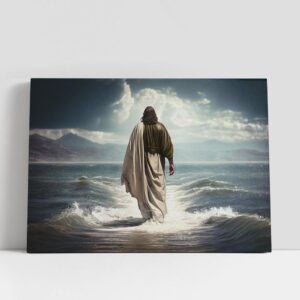 Christian Canvas Wall Art, Jesus Christ Walking…