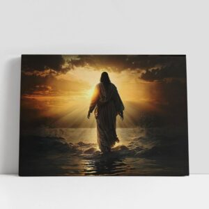 Christian Canvas Wall Art, Jesus Christ Walking…